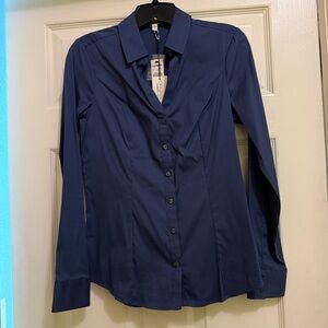 NWT Express Classic Navy Shirt Original Fit Small